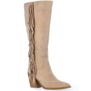 Sand Fringe, Heeled Boots